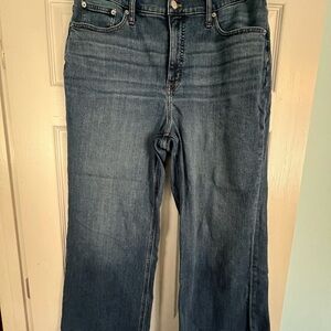 J. Crew Wide-Leg Jeans - Dark Blue Denim